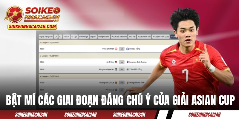 Bật mí các giai đoạn đáng chú ý của giải Asian Cup 