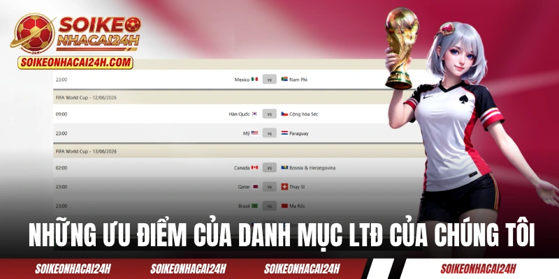 Những ưu điểm của danh mục LTĐ của chúng tôi